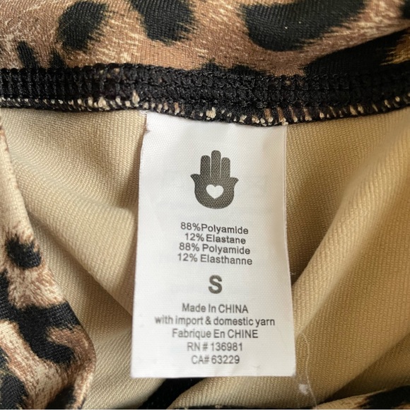 Spiritual Gangster Perfect High Waisted Leggings Leopard Animal Print Size Small - Picture 7 of 12